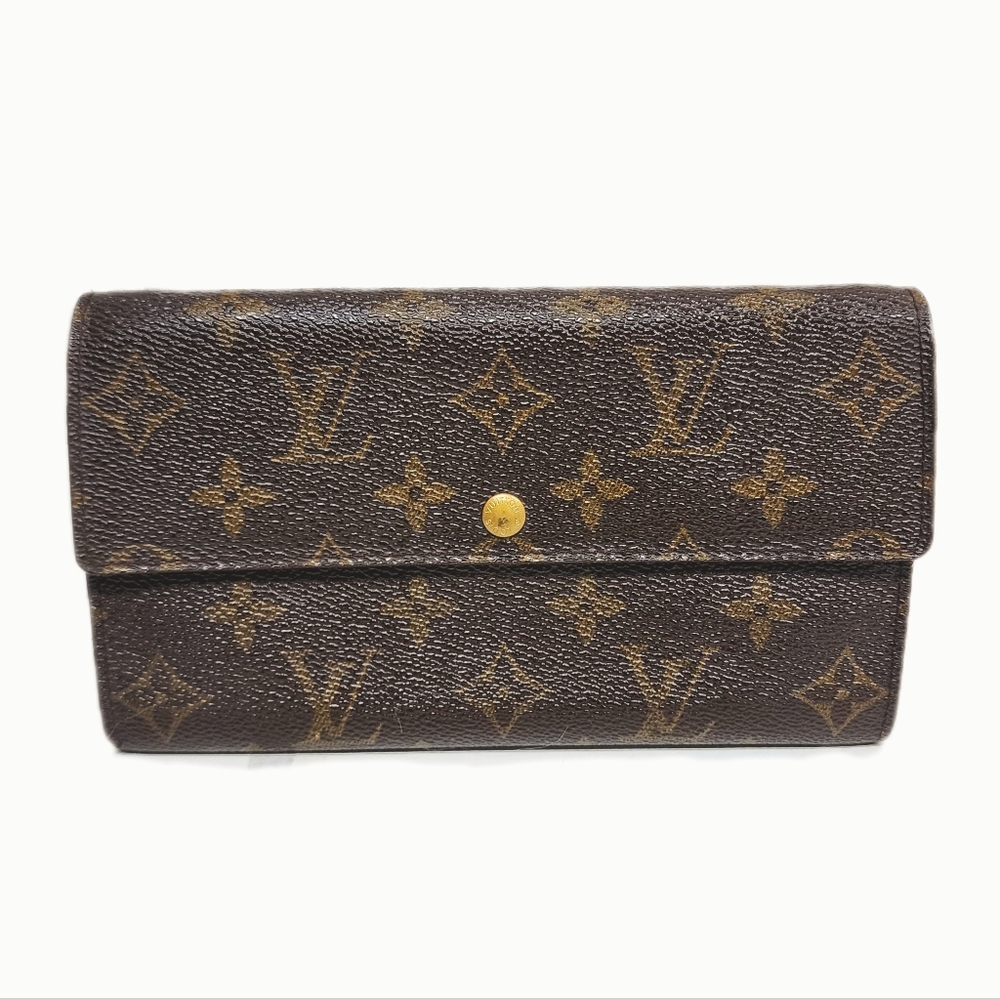 AUTH VINTAGE LOUIS VUITTON long wallet in monogram - Picture 1 of 14